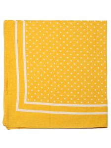 Large Cotton Handkerchief - Spotted - Canary with White Spots