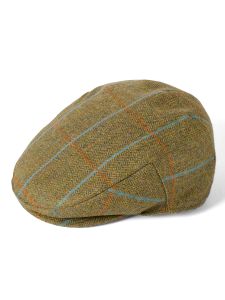 Failsworth Waterproof Tweed Cap - Sage Herringbone