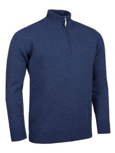 Glenmuir 1891 Coll Men's Zip Lambswool Sweater, Rhapsody Marl