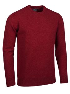 Glenmuir Men's Crew Neck Lambswool Jumper, Poppy Melange