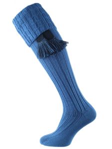 The Harris Cable Shooting Sock, Azure