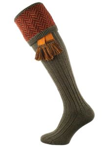 The Herringbone Shooting Sock, Bracken