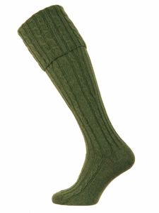 The Skye Cashmere Shooting Sock - Serpentine