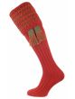 The Honeycomb Shooting Sock with Garter, Paprika