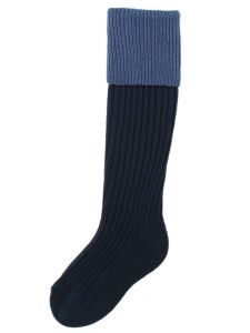 The Junior Lomond Children's Shooting Sock, Midnight & Dusky Blue