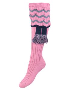 The Shooting Sock Company - The Lady Grafton Shooting Sock with Garter - Rosewater