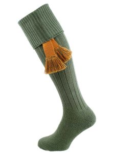 The Bosbury Cotton Cushion Foot Shooting Sock, Moss 