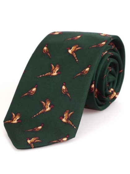 Atkinsons Printed Silk Boys Pheasant Tie 